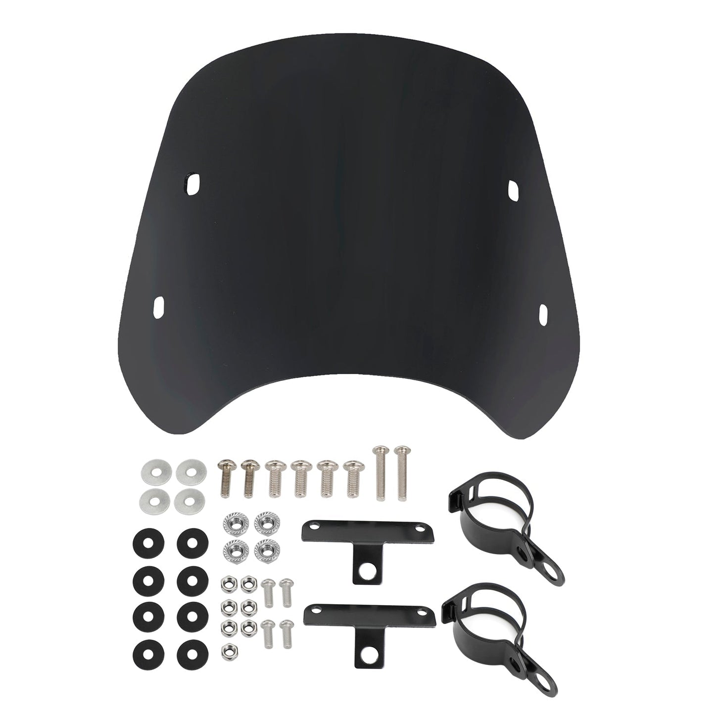 Pare-brise universel adapté aux motos avec fourche avant de 28 à 41 mm