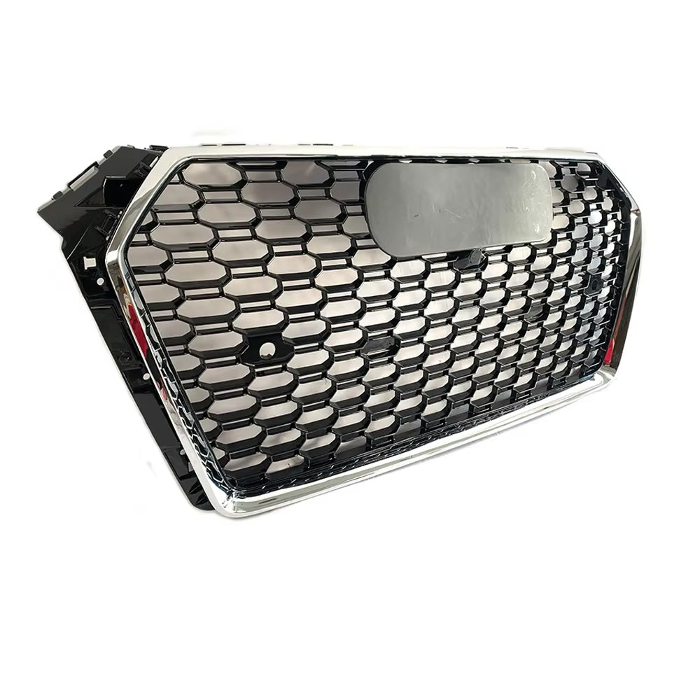 2016-2019 Audi A4 S4 B9 To S4/RS4 Style Front Glossy Blac Bumper Grill High Quality Honeycomb Upper Grille