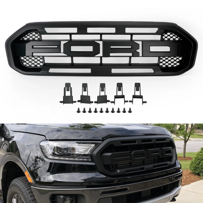 Ford Ranger 2019-2023 Raptor Style Front Bumper Grill Replacement Black