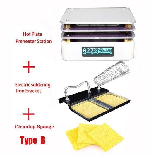 65W Mini Hot Plate PCB Board Soldering LCD Display Soldering Heater Station, Type B