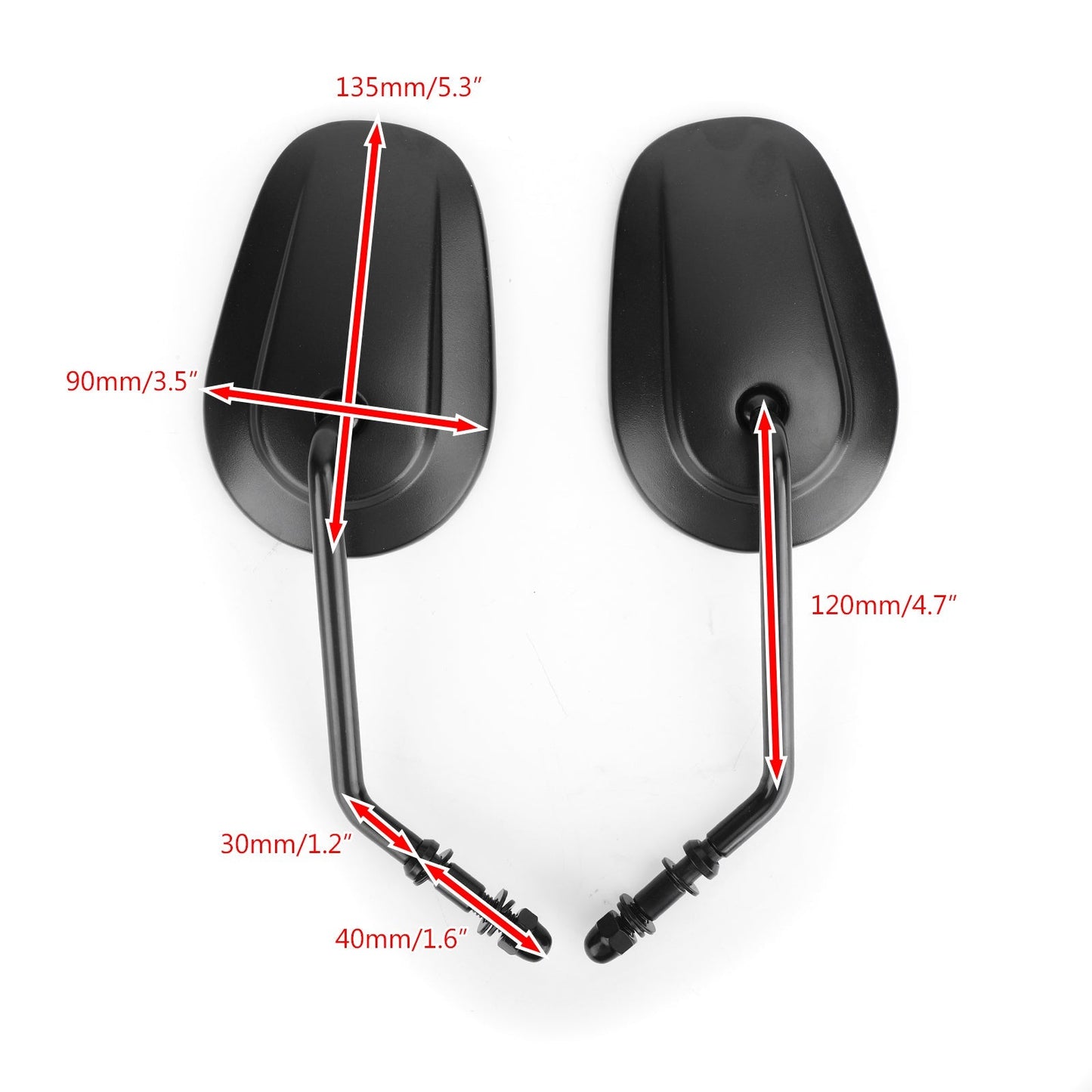 Paire de rétroviseurs chromés pour Harley Road Street Glide Softail XL883 1200