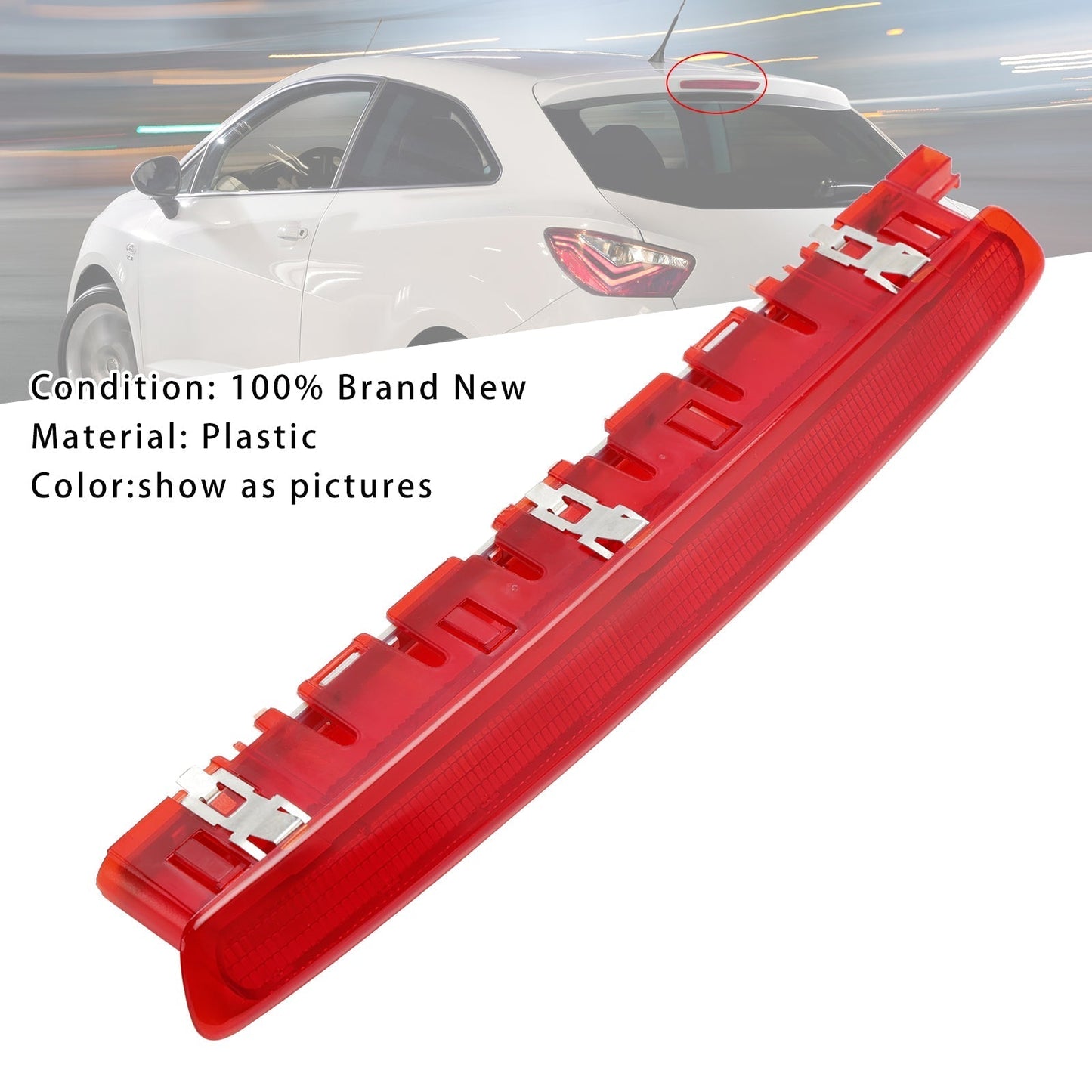 Troisième feu stop arrière à LED rouge pour Seat Leon 1P Facelift 2010-2012 6J0945097A