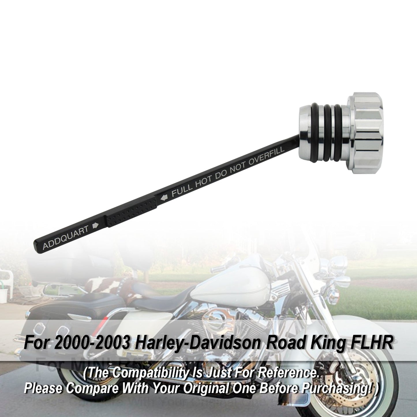 Bouchon de réservoir de jauge d'huile pour Touring Road King Electra Glide 00-06 0710-0121