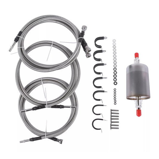 Kit de líneas de combustible trenzadas de acero inoxidable para GMC Sierra 1500 y 2500 (1999-2003) 819-840 15043857