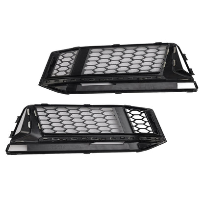 2016-2018 2PCS Fog Light Cover Grille Grill Fit AUDI A4 B9 S-Line S4