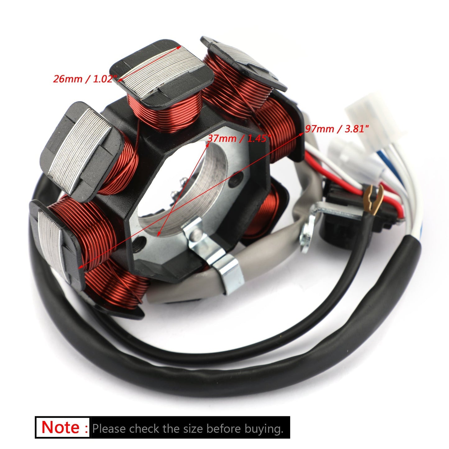 Estator del alternador para Yamaha XT125 X/R YBR125 05-14 3D9-H1410-00 3D9-H1410-01 vía FedEx