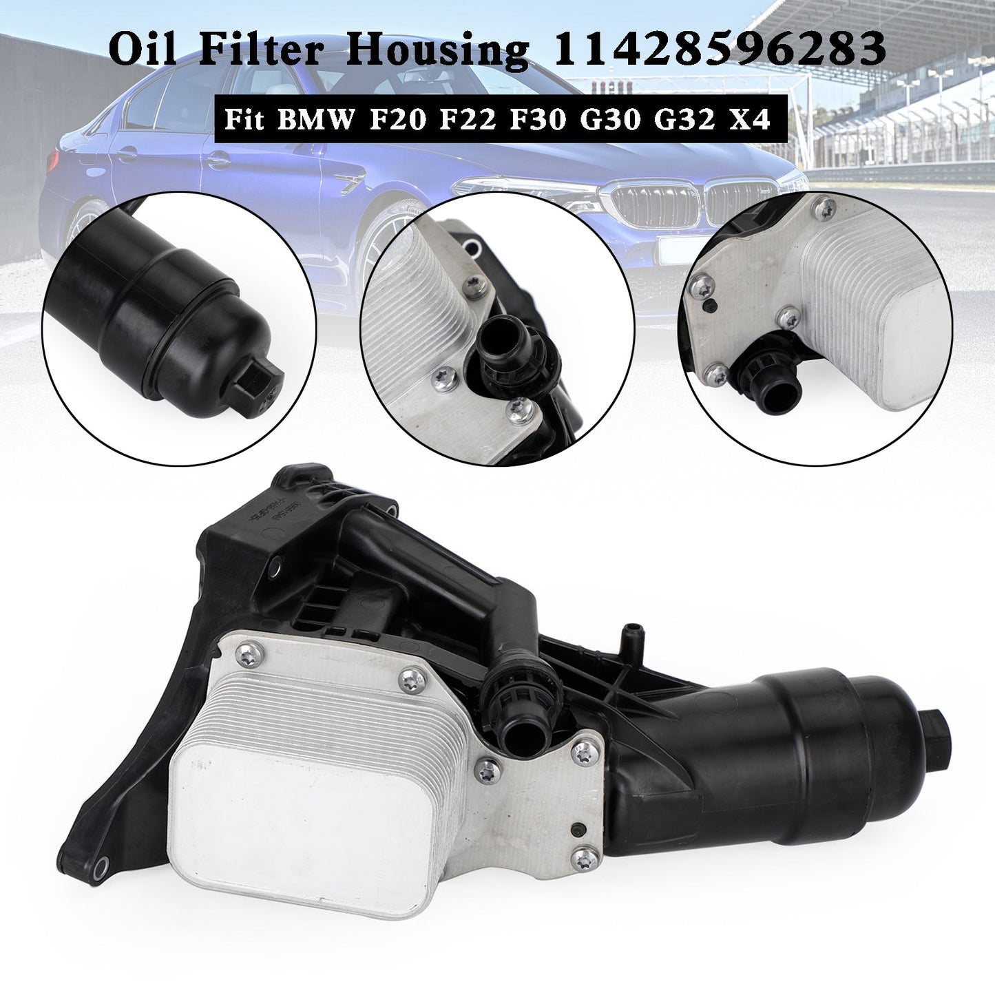 For BMW F20 F22 F30 G30 G32 X4 11428596283 Engine Oil Cooler Filter Housing 11428574005 11428576429