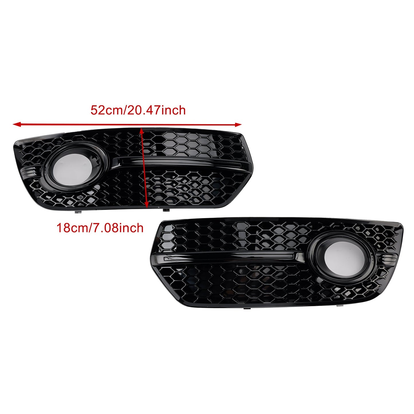 2009-2012 2PCS Front Bumper Grill Fog Light Lamp Covers Fit Audi Q5