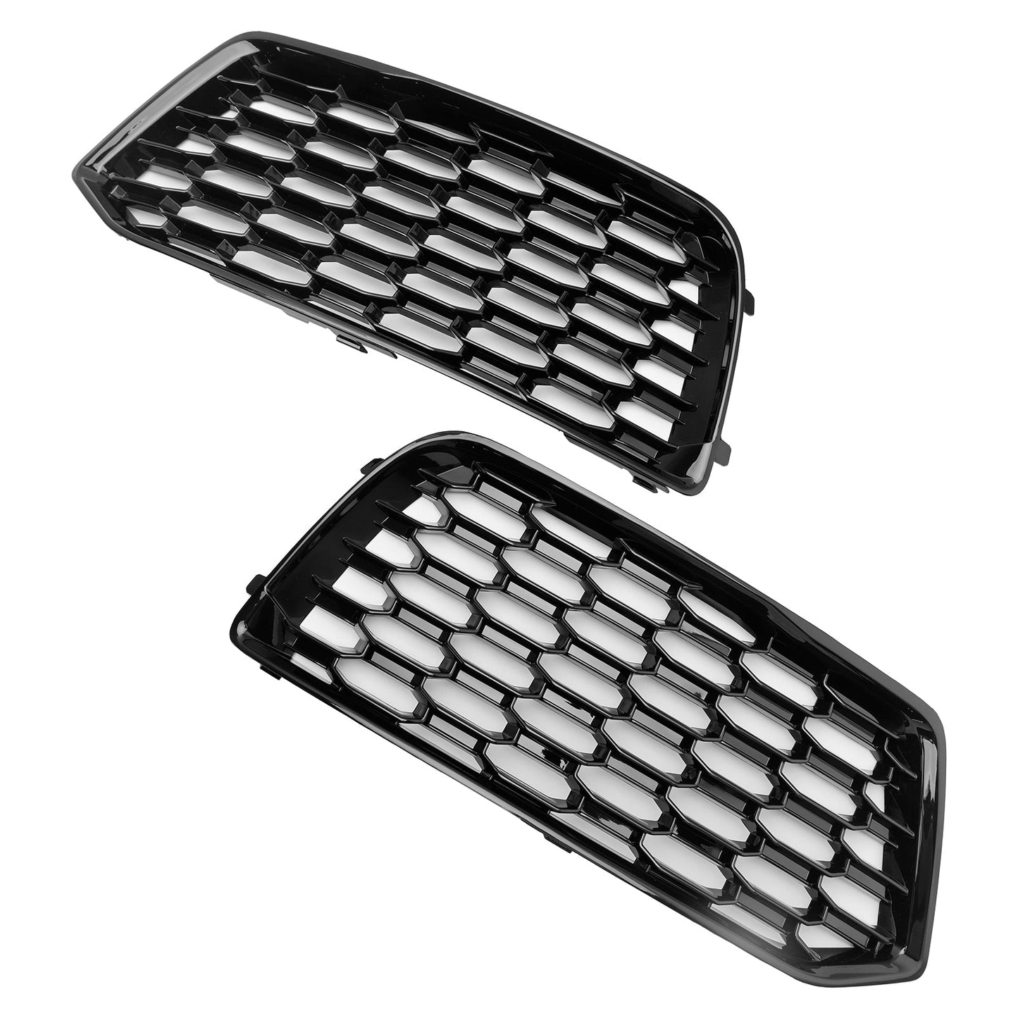 2018-2022 Audi Q5 Standard 2PCS Front Bumper Cover Grill Honeycomb Mesh Black Grille