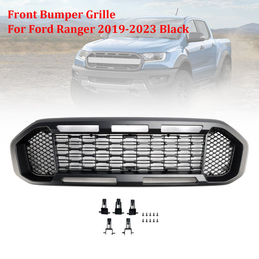 2019-2023 Ford Ranger Front Bumper Grill Raptor / Honeycomb / Mesh Style Black Grille