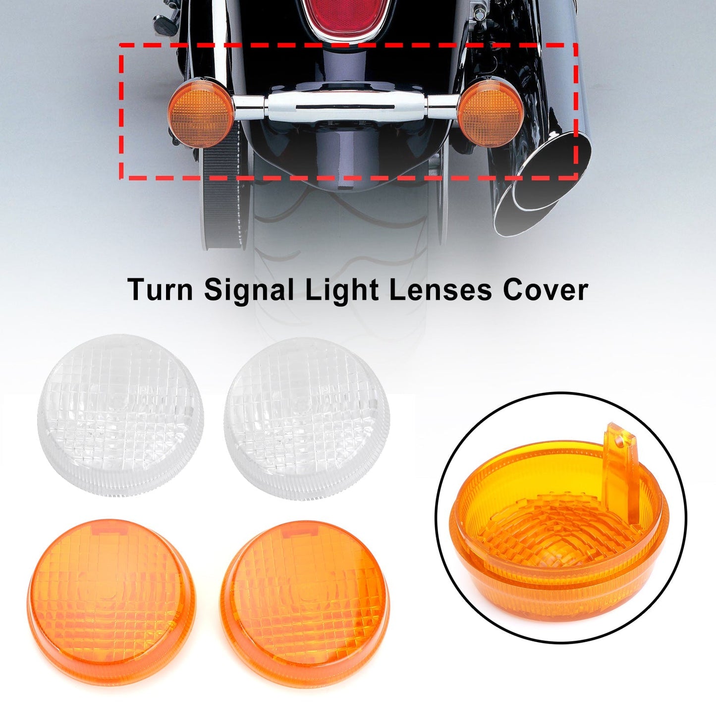 Couvercle de lentille de clignotant pour Honda Shadow Spirit VT750 Vulcan VN Assosary
