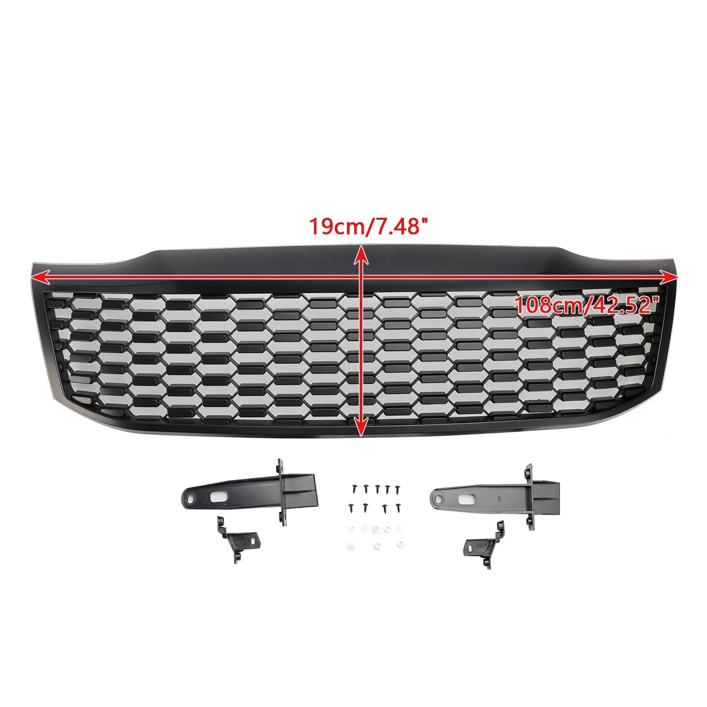 2012-2014 Toyota Hilux Vigo MK7 Matt Black Front Bumper Grill Grille