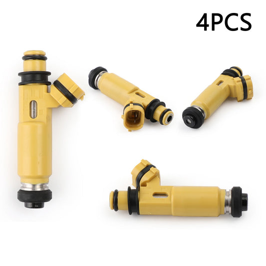 4PCS 40Cc 4-Hole Yellow Denso Fuel Injectors 195500-4450 Mazda (04-08 Rx-8)