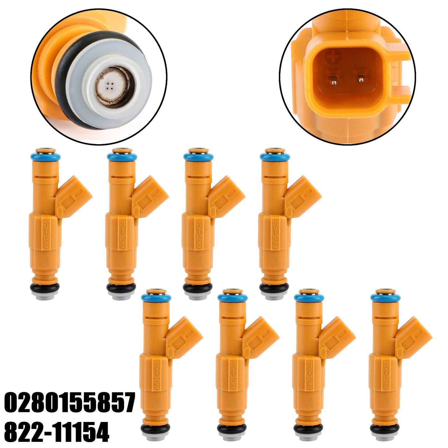 Set of 8 Fuel Injectors 0280155857 Ford 4.6 Lincoln Town 822-11154 0280155857