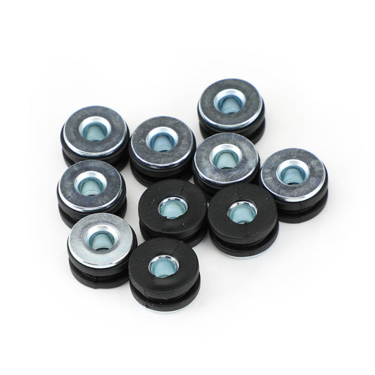 Kit de 10 boulons et œillets en caoutchouc pour panneau latéral de moto M6, compatible avec Honda