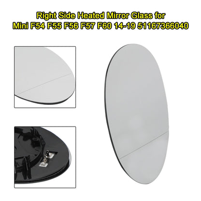 Right 51167366040 Side Heated Mirror Glass for 14-19 Mini F54 F55 F56 F57 F60