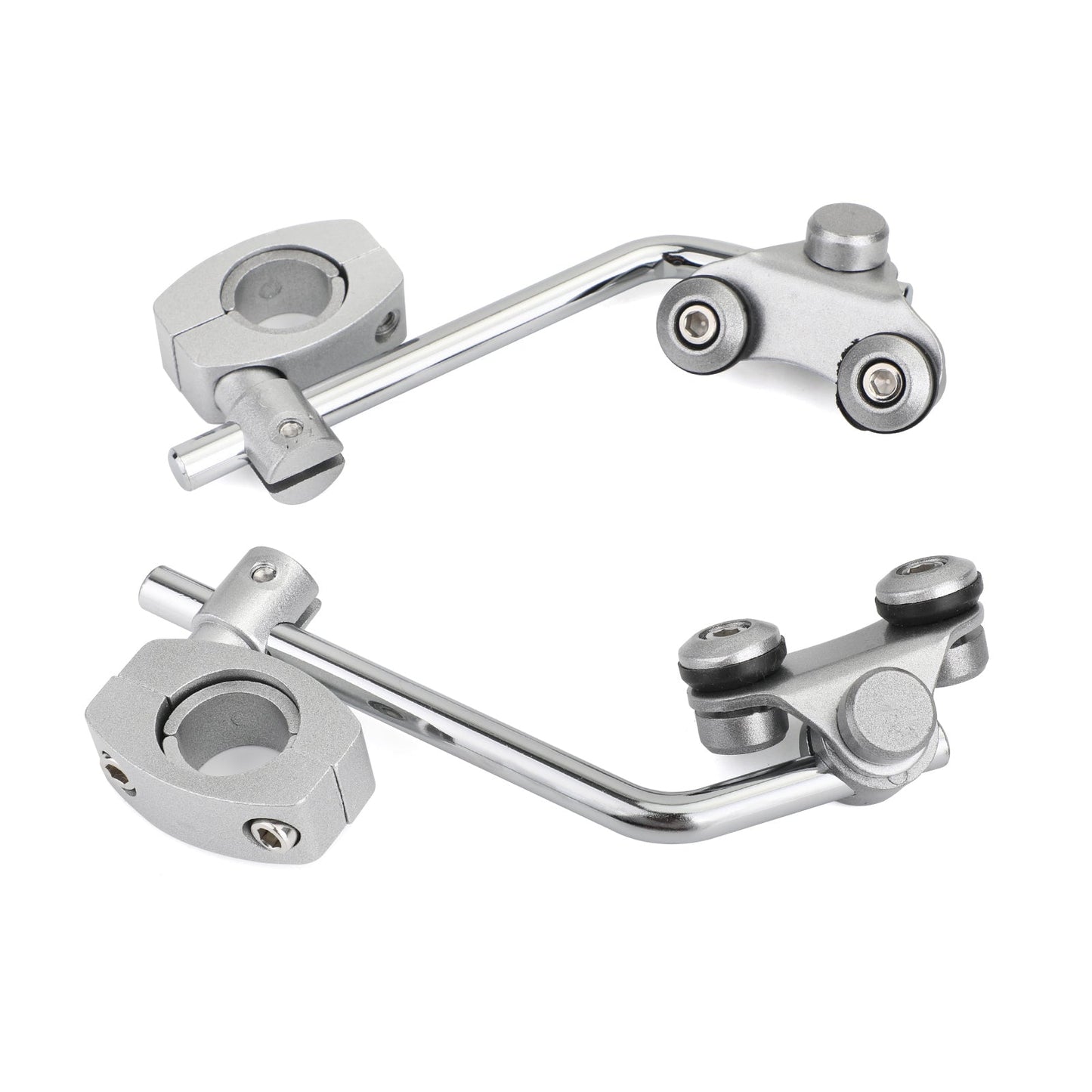 Support de fixation universel pour pare-brise de guidon standard 7/8" 22 mm, argent
