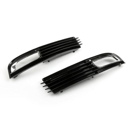 Audi 2008-2010 A8 D3 Pair ABS Car Lower Bumper Grille Fog Light Grill Chromed