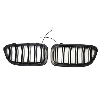 01.2009-10.2016 BMW 5-Series F10 Kidney Bumper Grill Grille Gloss Black 51137203649 51137203650