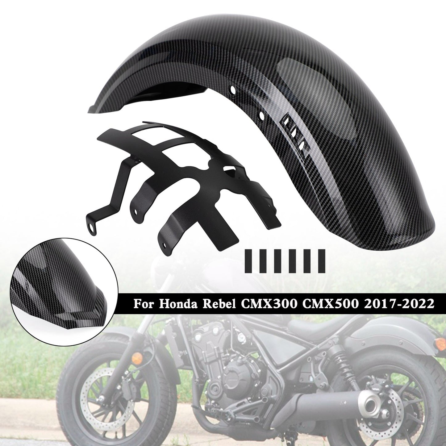 Front Fender Mudguard Fairing For For Honda Rebel CMX300 CMX500 2017-2022