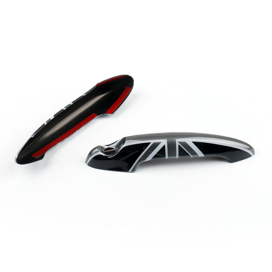 Couvre-poignée de porte noir avec motif Union Jack britannique pour Mini Cooper R50, R52, R53, R55 et R56