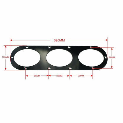 2pcs Aluminum Universal Car Rear Bumper Race Air Diversion Diffuser Panel