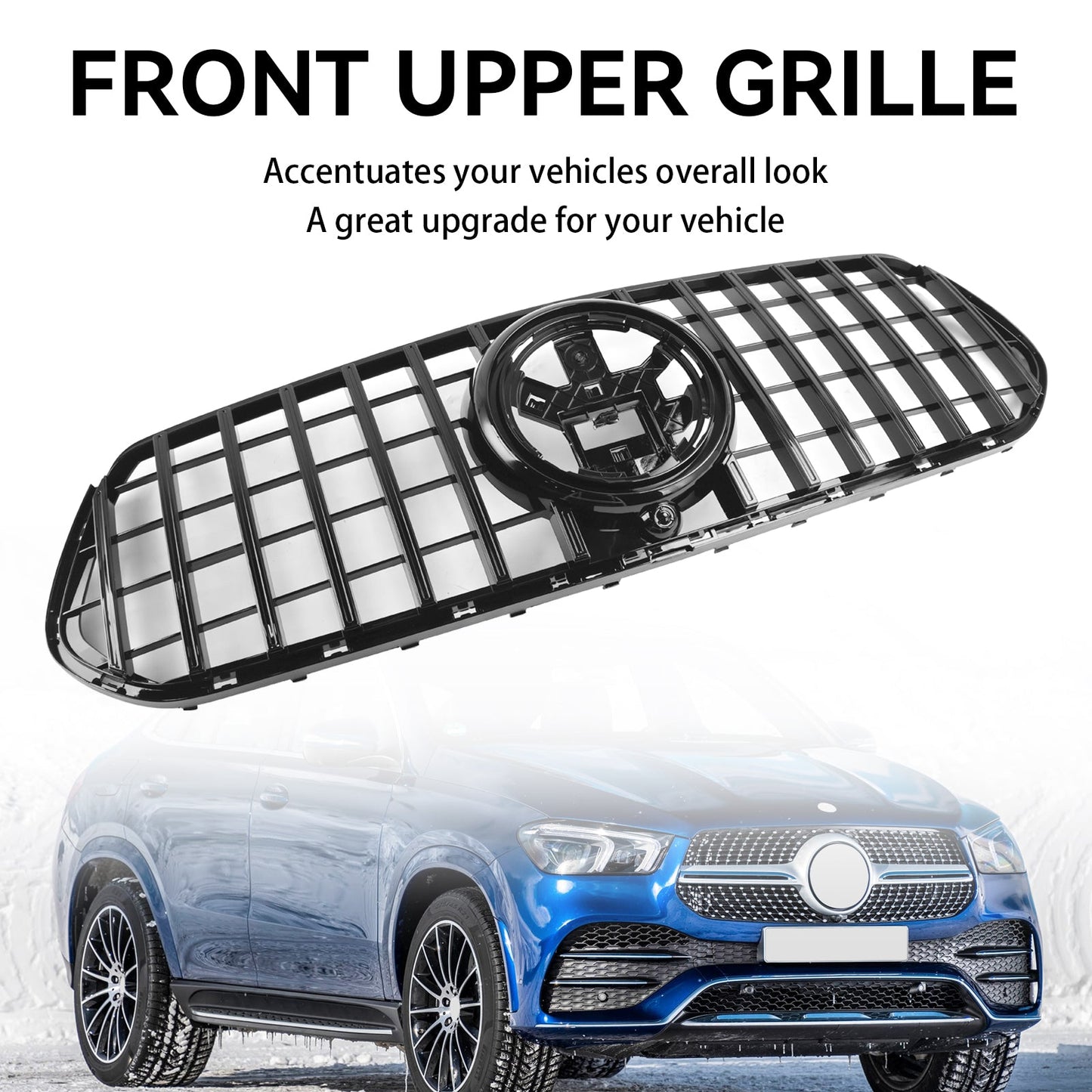 Mercedes-Benz GLE-Class W167 2019-2023 AMG-Line Gloss Black Front Grill Gloss Black Grille