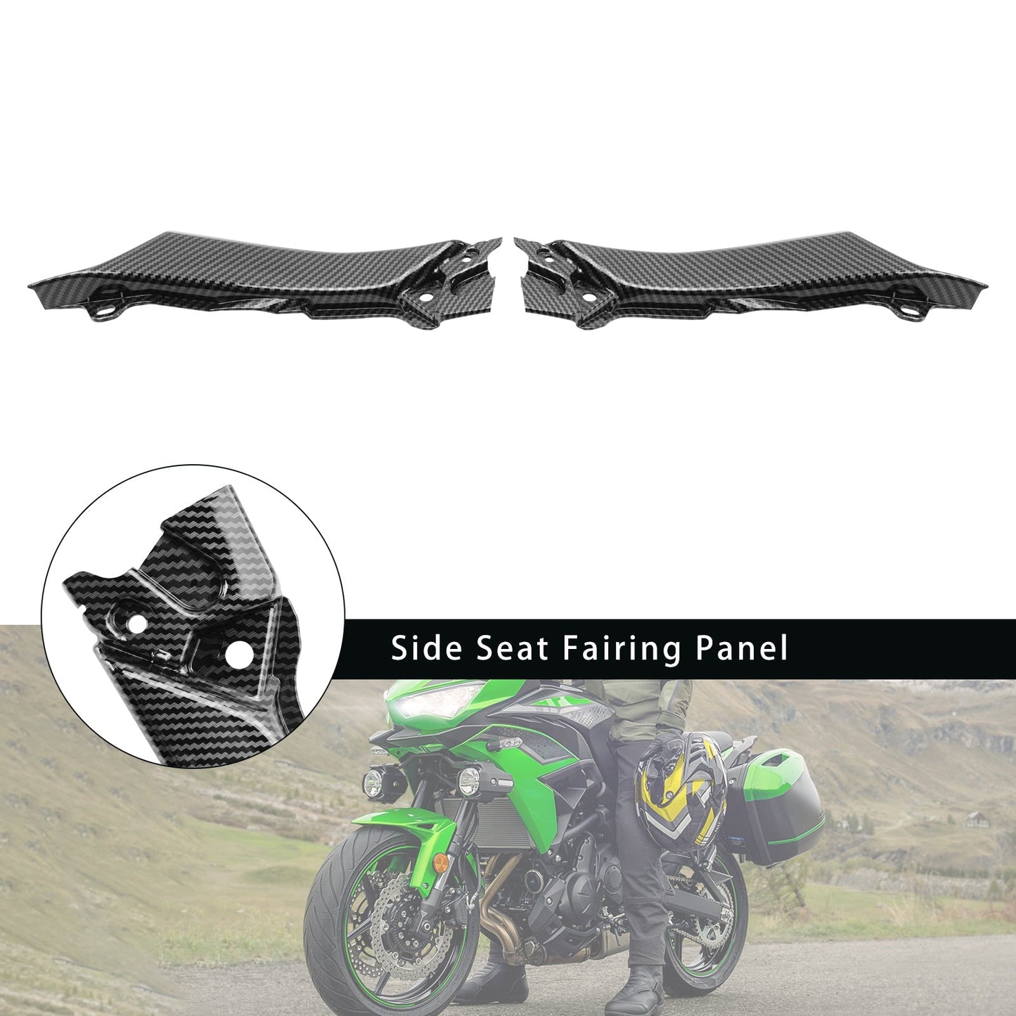 Panel de carenado del asiento lateral Kawasaki Versys 650 KLE650 22-24