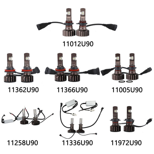 Pour ampoules de phares LED Philips H1/H3/H7/H11/HB3/4/HIR2 Pro9000 +250 % 5800 K
