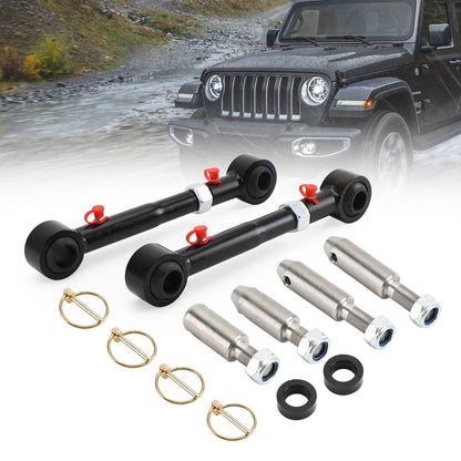 Front Sway Bar Links Disconnect For 2007-2021 Jeep Wrangler JK JL 2.5-6 Lift