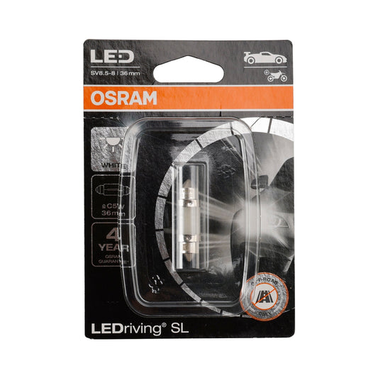 OSRAM Car Light LEDriving SL C5W 36MM 12V 0.6W 6000K 6418DWP