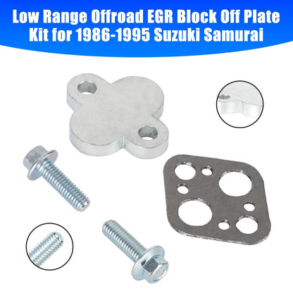 1986-1995 Suzuki Samurai Low Range Offroad EGR Block Off Plate Kit