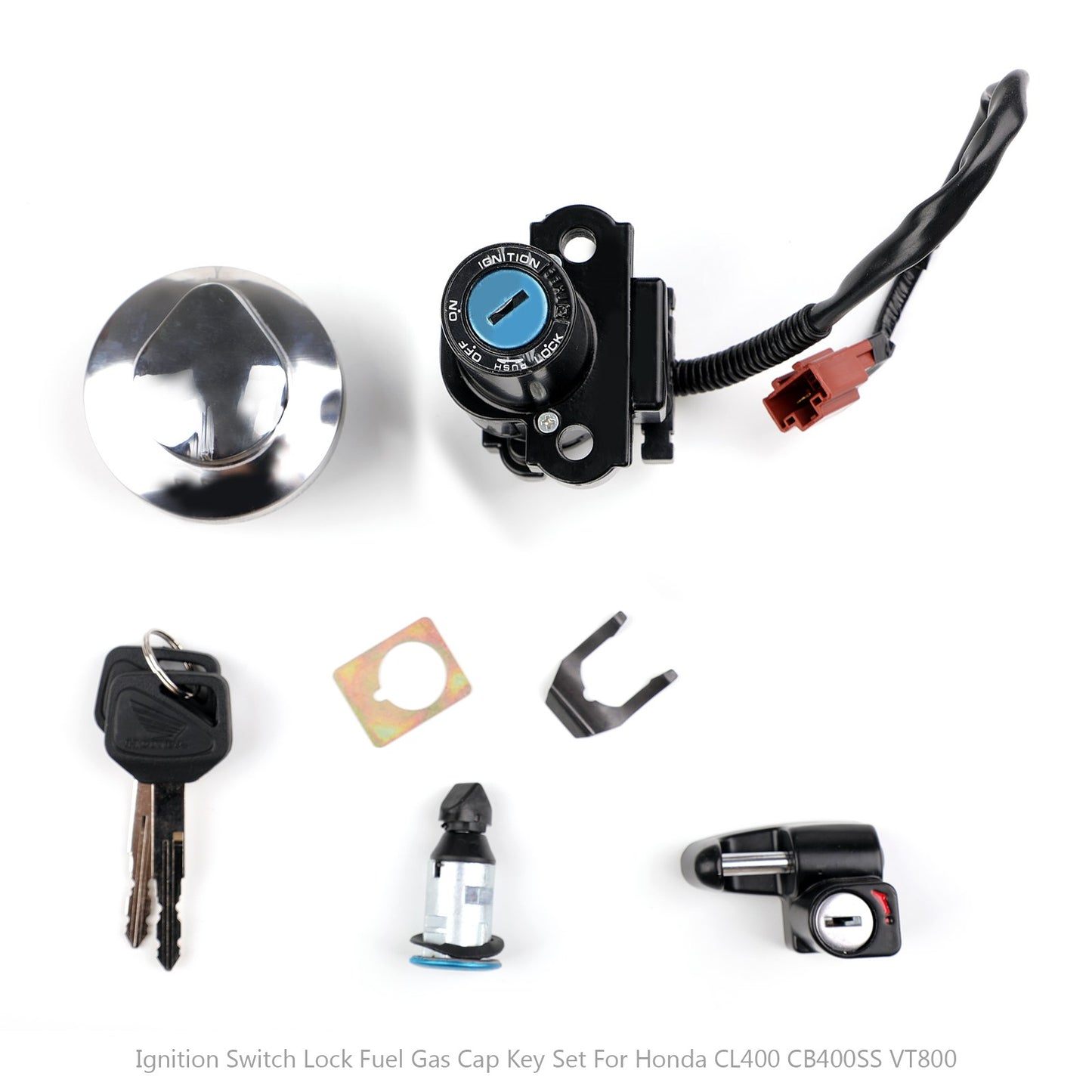 Honda CB400SS 2002-2008 Ignition Switch Fuel Gas Cap Seat Lock Set Keys