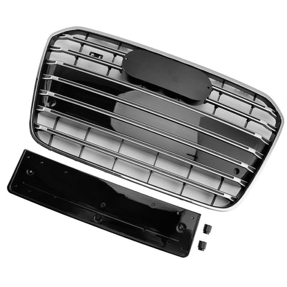 S6 Style Front Bumper Grill Grille Fit Audi A6 C7 2012-2015 Chrome