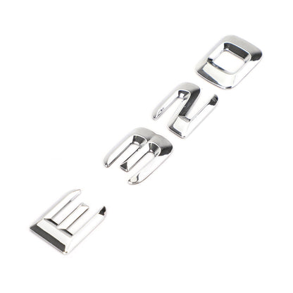 Rear Trunk Emblem Badge Nameplate Decal Letters Numbers Fit Mercedes E320 Chrome