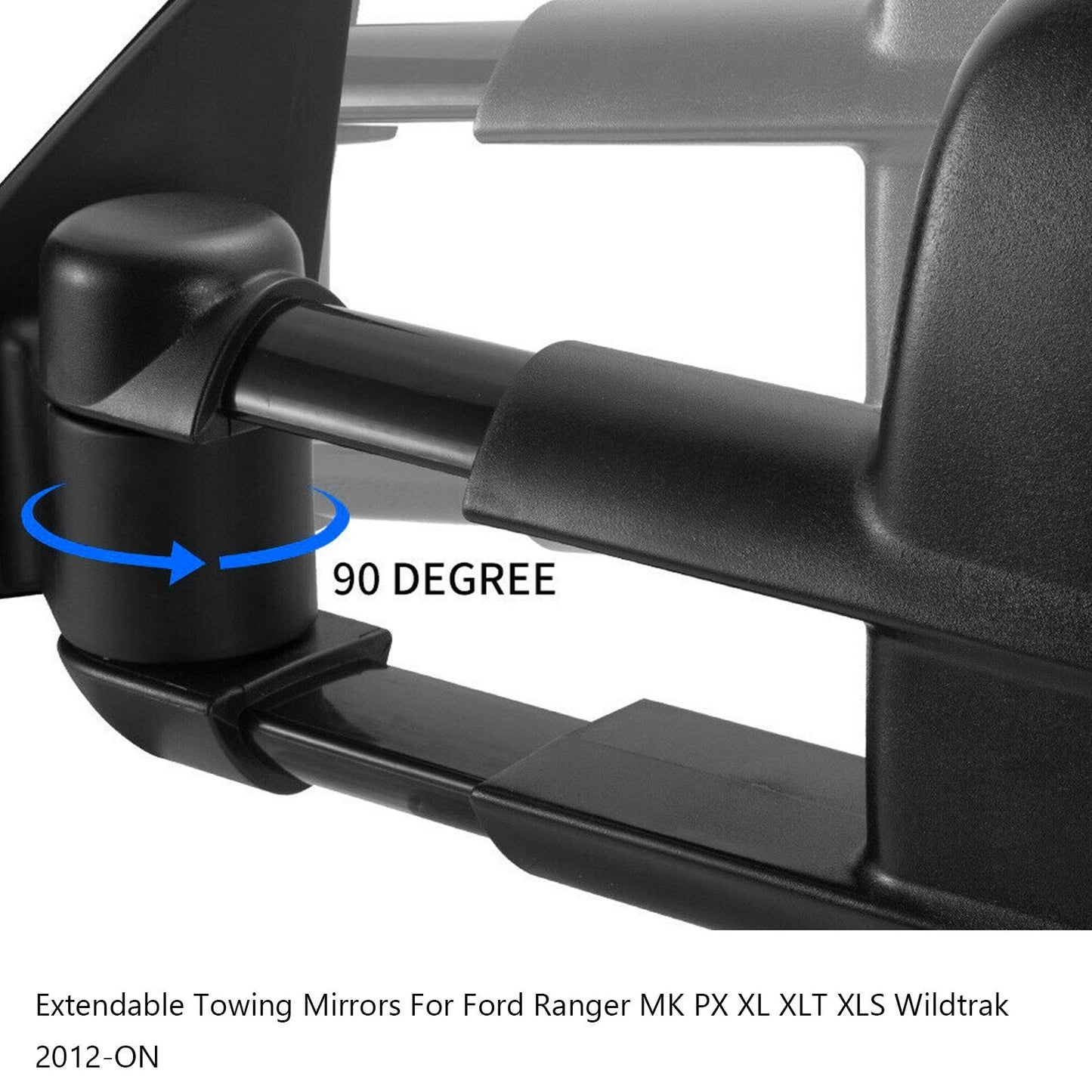 Espejos de remolque extensibles para Ford Ranger 2012+ MK PX XL XLT XLS Wildtrak