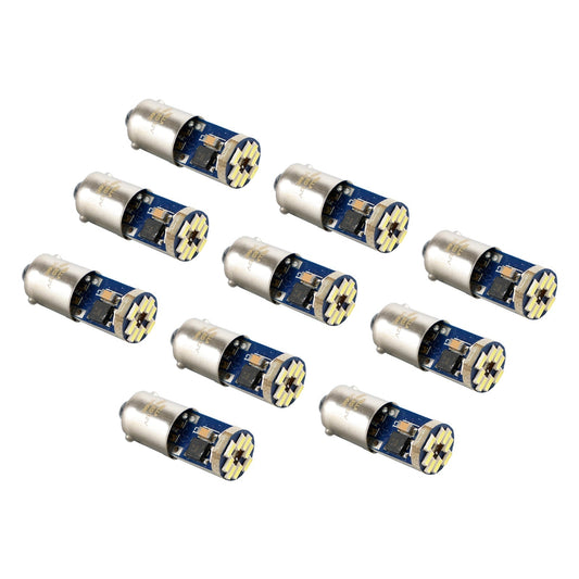 Lot de 10 ampoules LED rétrofit HELLA 3893W T4W 12V 1,5W BA9S 6000K