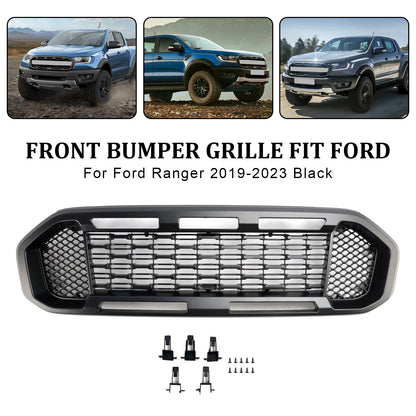 2019-2023 Ford Ranger Front Bumper Grill Raptor / Honeycomb / Mesh Style Black Grille