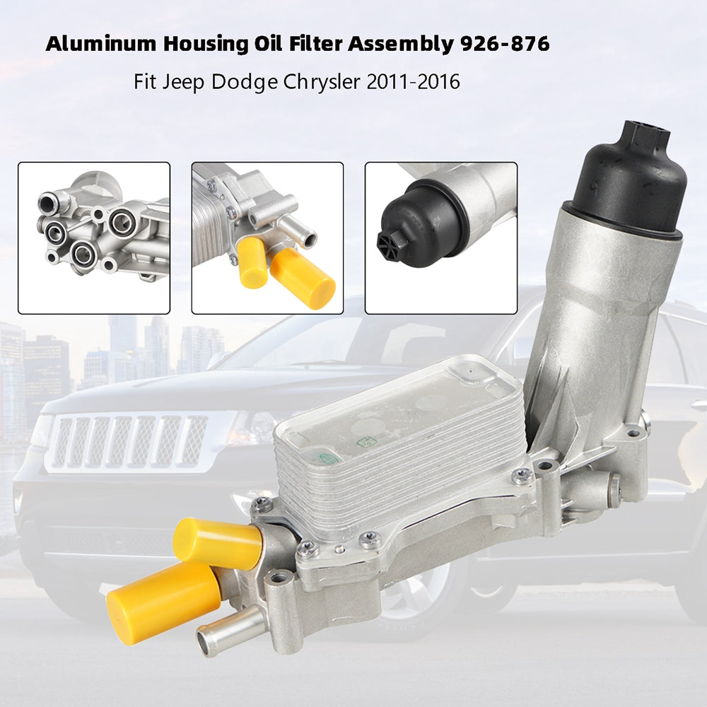 Filtre à huile avec boîtier en aluminium pour Chrysler Town &amp; Country/200, 926-876, 5184304AE, 68105583AF, 1201-16