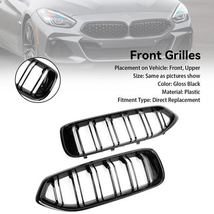 2019-2024 BMW G29 Z4 20I 30I M40I Gloss Black 51138091295 Front Kidney Grill Grille Generic