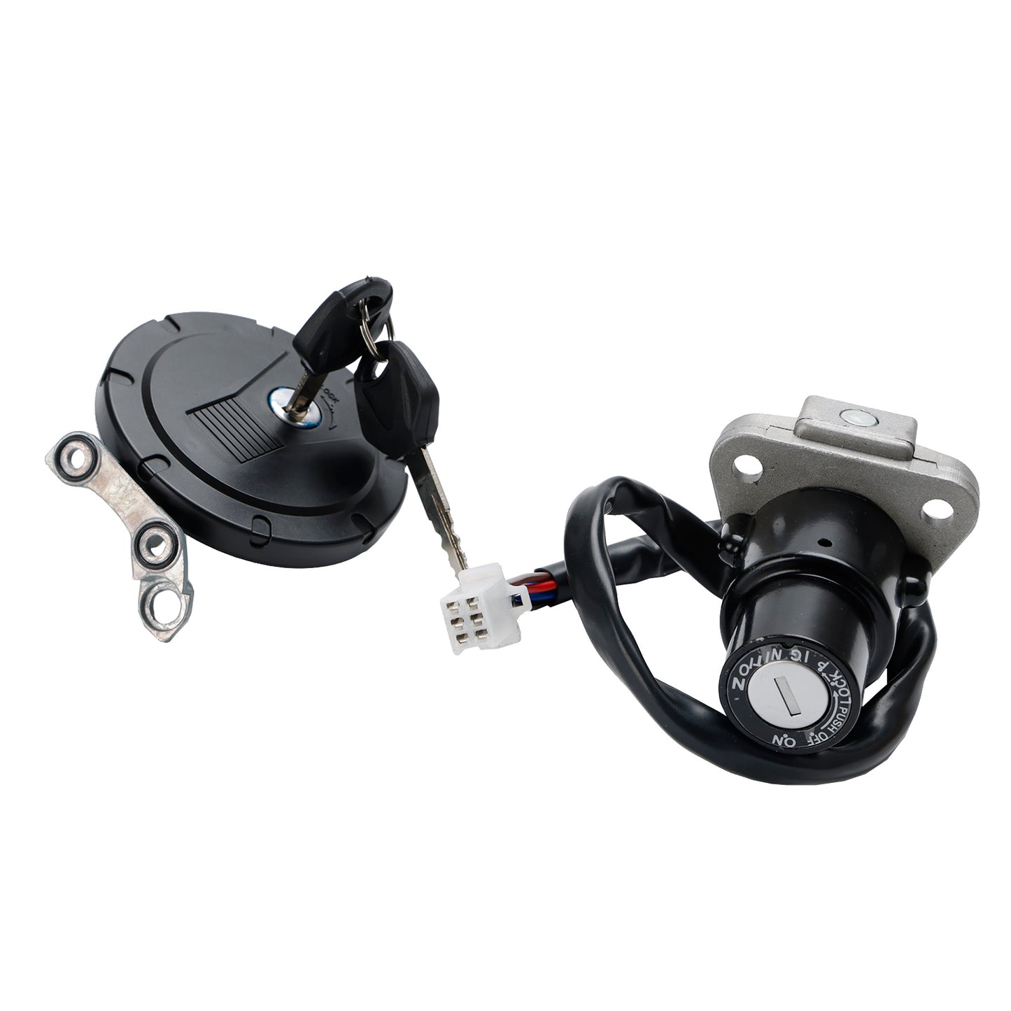 Kawasaki KL250 KL600 1986-2007 Fuel Filler Cap Ignition Switch Lock Assy with Keys