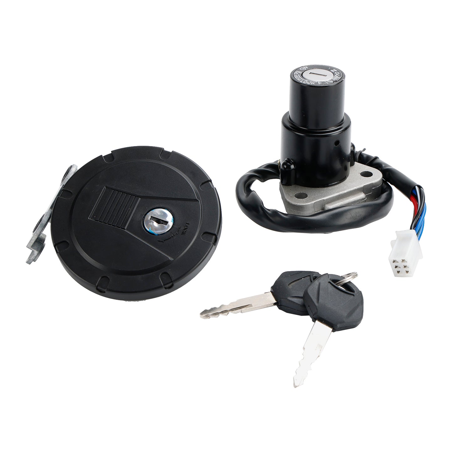 Kawasaki KL250 KL600 1986-2007 Fuel Filler Cap Ignition Switch Lock Assy with Keys