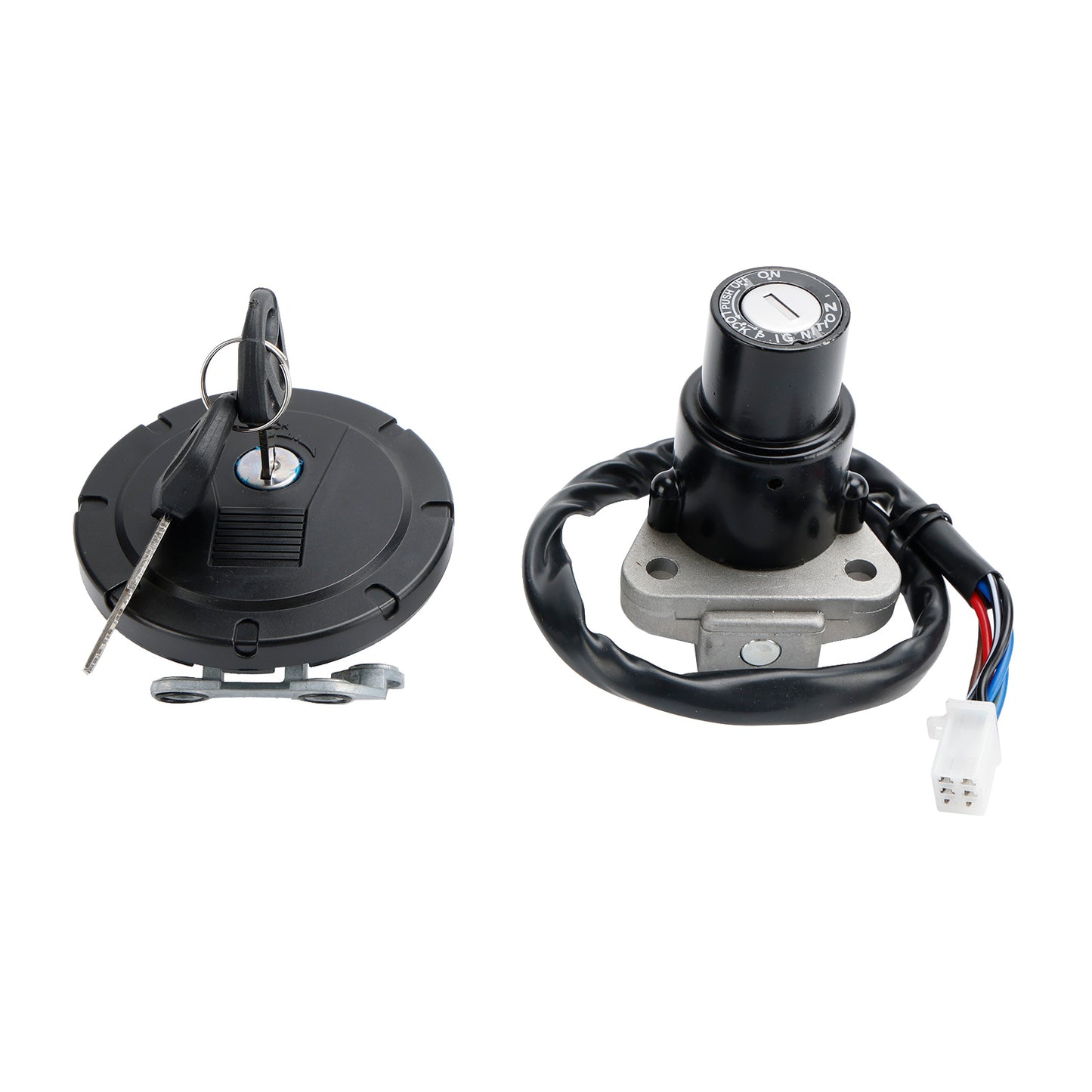 Kawasaki KL250 KL600 1986-2007 Fuel Filler Cap Ignition Switch Lock Assy with Keys