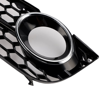 2PCS Honeycomb Front Fog Lamp Cover Grille Grill Fit Audi A5 2007-2011