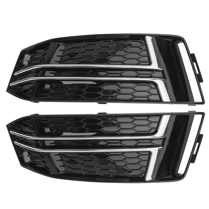 2016-2018 Audi S4/A4 B9 S-Line 8W0807681F 8W0807682F Pair Front Fog Light Cover Bumper Grill Generic