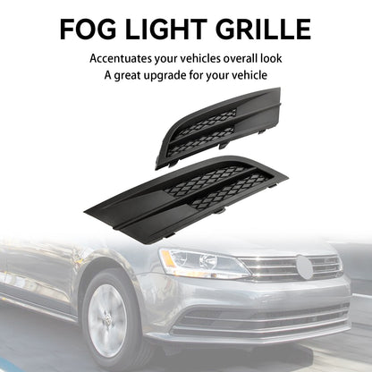 VW Jetta 2015-2018 Pair Fog Lamp Cover Grille Grill 5C6853665H9B9 5C6853666G9B9 VW1038135 Generic