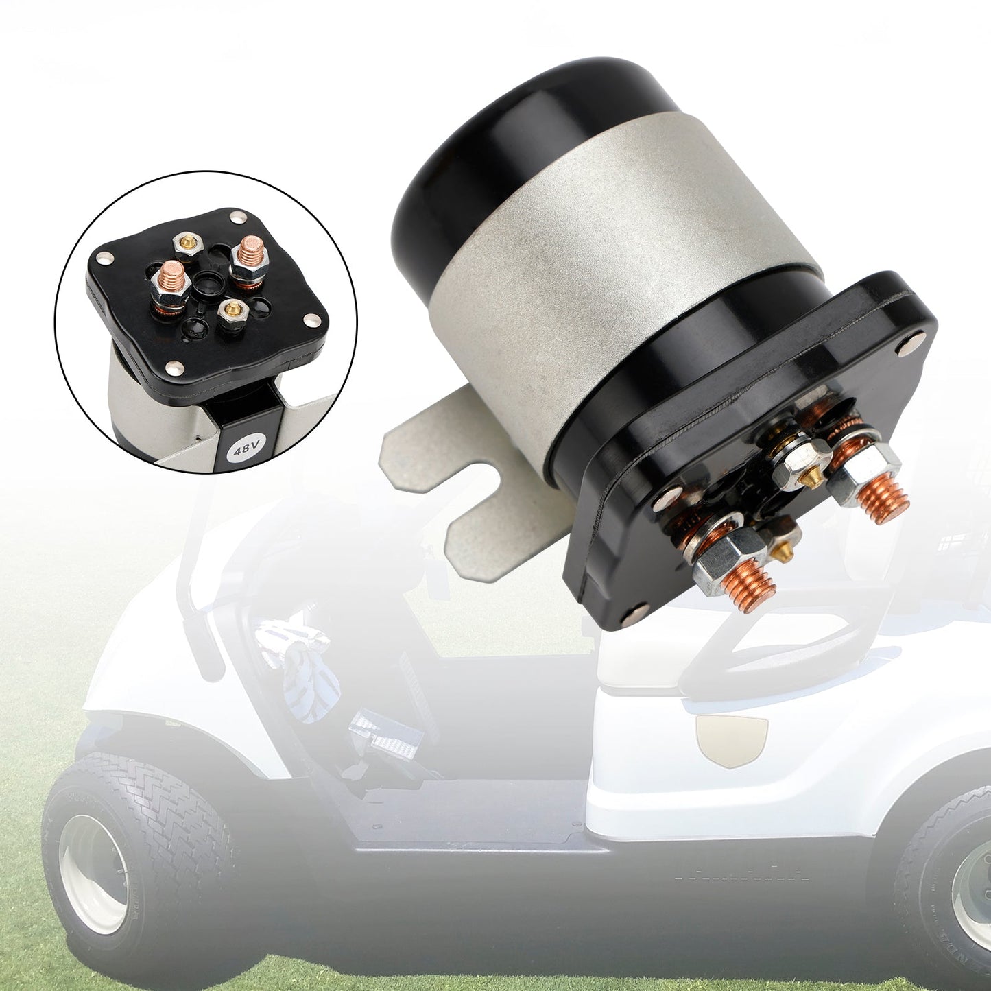 Solenoide de arranque de 48 V compatible con EZ-GO Club Car Electric Yamaha G19 G22 G23 G27