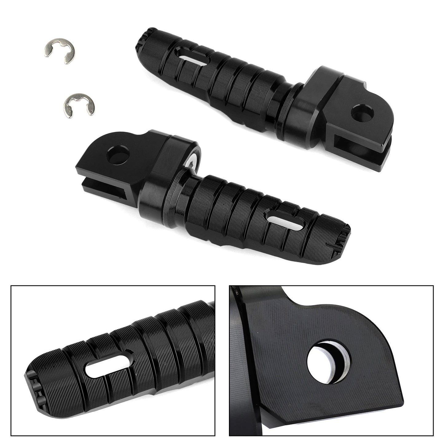 Front Footrests Foot Peg Fit For For Yamaha XJR 1300 98-18 TDM 900 04-10 XJ6 09-15 MT-09 MT-07 14-20 Black