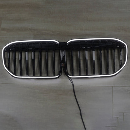 Single Slat Gloss Black Front Grill Grille Fit BMW 7 Series G11 G12 2019-2022