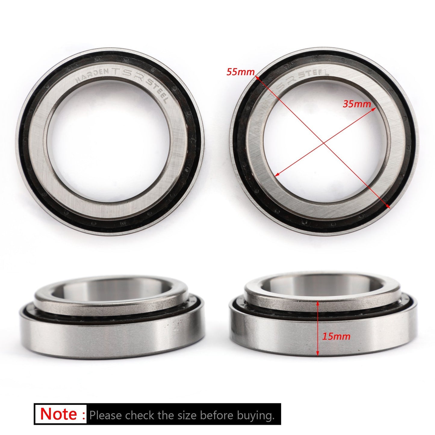 Steering Stem Bearing Seal Kit for Kawasaki Ninja ZX-6R KLZ1000 ZR750 ER650
